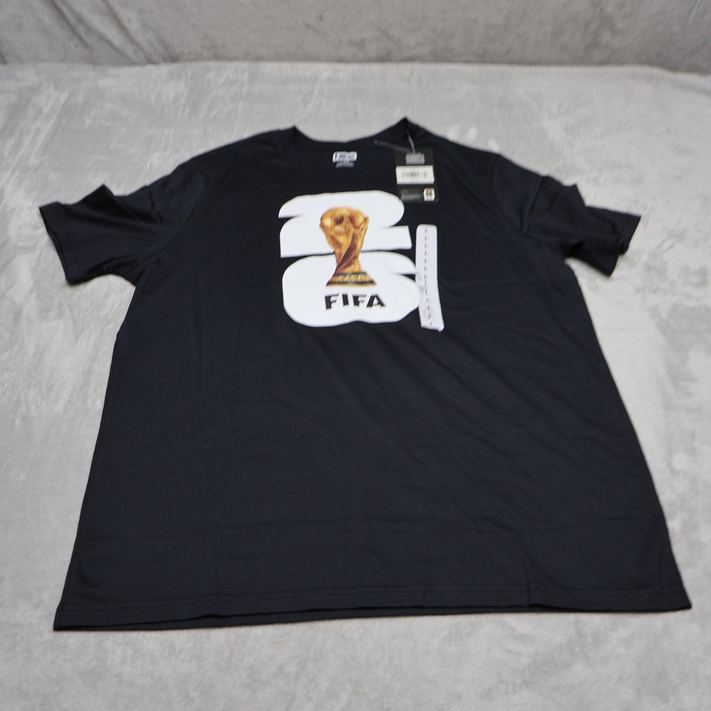 FIFA 2026 World Cup Shirt Mens Large Black Football Graphic Fan Gear $20 NEW
